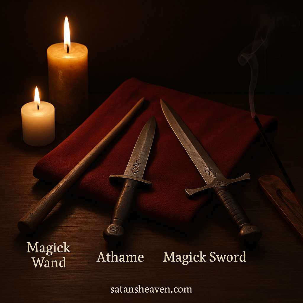 Magickal tools are sacred instruments used to channel, focus, and amplify a witch’s energy and intention during rituals and spellwork.