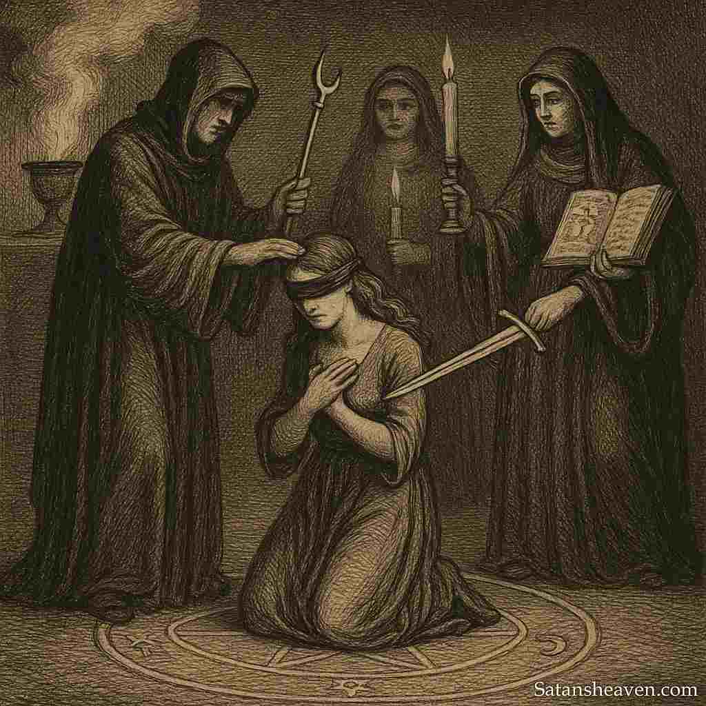 Witchcraft initiation rituals are ceremonial rites marking a practitioner’s formal entry into the Craft, often involving symbolic death and rebirth, oaths of secrecy, and the passing of esoteric knowledge.