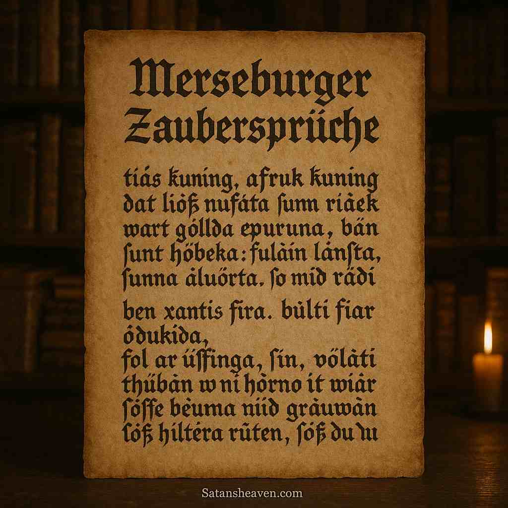 The Merseburg Incantations are ancient German spells preserved in Old High German, blending pagan magic with Christian elements.