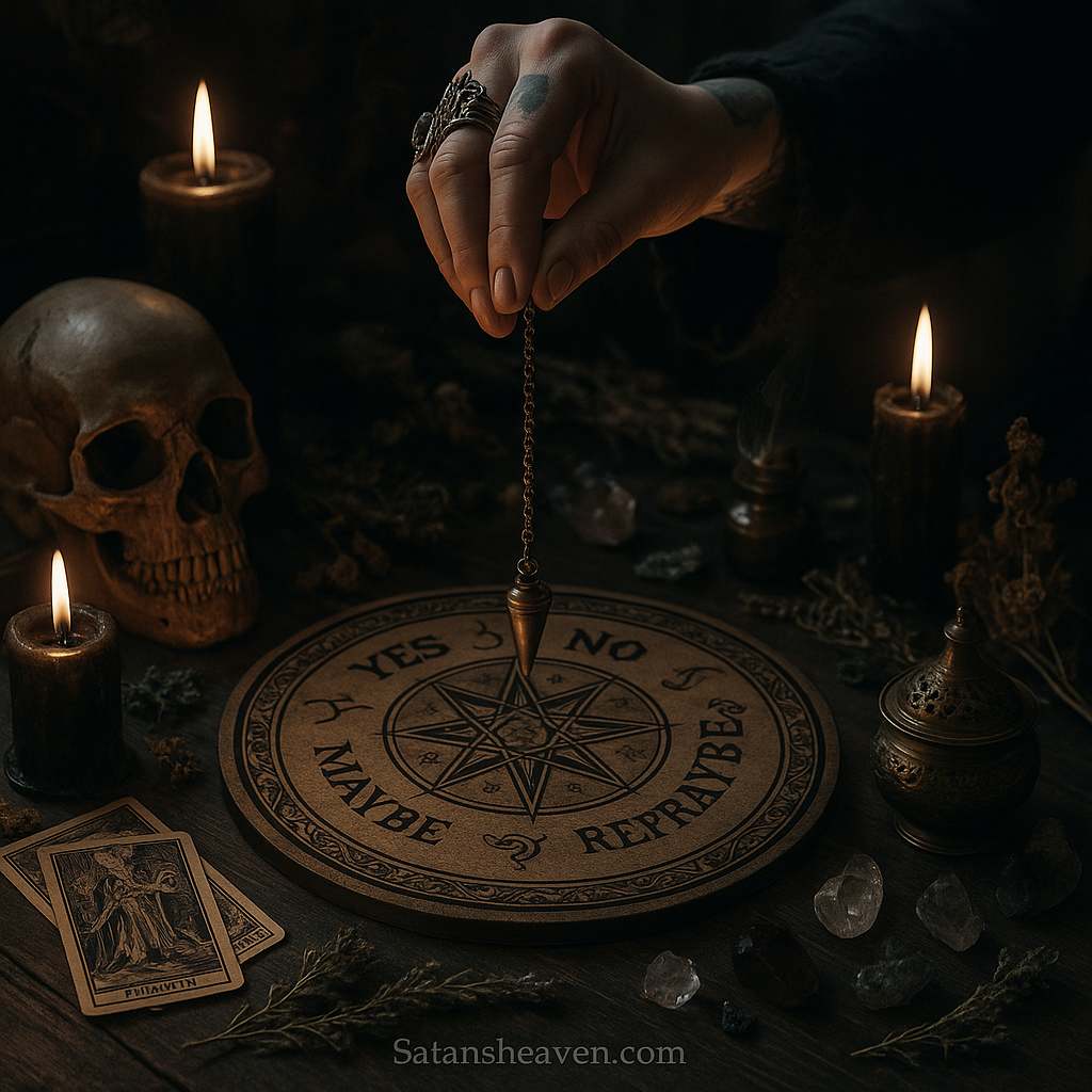 The pendulum’s subtle movement is believed to be guided by spirits, channeling their energy through tiny, unseen forces.